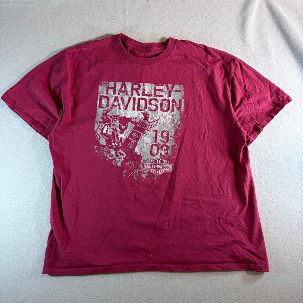 Harley Davidson Kent's Abilene Texas Graphic T-Shirt Mens XL Maroon Red 1903